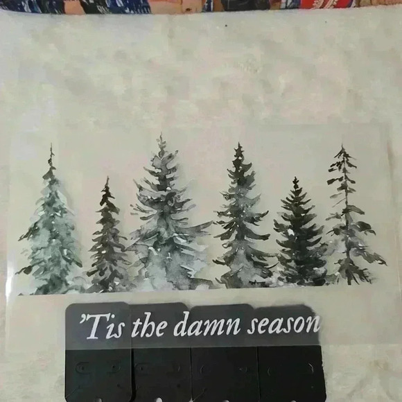 Taylor Swift Green and White Christmas Tree 'Tis The Damn Season DTF Transfer - Picture 2 of 2